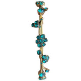 Oscar De La Renta green metal hair accessories
