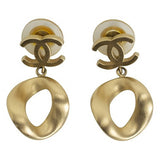 Chanel gold metal earrings