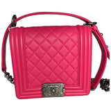 Chanel boy pink leather handbag