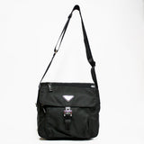 Prada tessuto  black cloth handbag