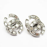 Chanel cc silver  earrings