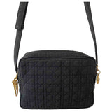 Dior lady dior black cloth handbag