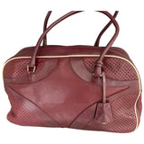 Prada burgundy leather handbag