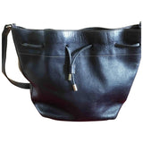 Lancel navy leather handbag