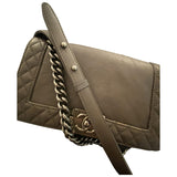 Chanel boy grey leather handbag
