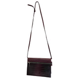 Victoria Beckham burgundy crocodile handbag