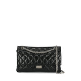 Chanel 2.55 black leather handbag
