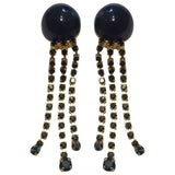 Marni blue metal earrings