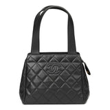 Chanel timeless/classique black leather handbag