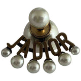 Dior j'adior gold pearl earrings
