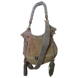 Lancel brigitte bardot beige cloth handbag