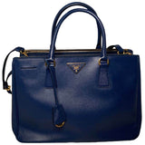 Prada galleria navy leather handbag