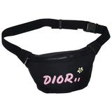 Dior black cotton bag
