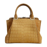 Cartier c ecru crocodile handbag