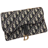 Dior saddle  cloth clutch bag