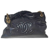 Chanel black leather handbag