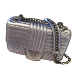 Prada diagramme metallic leather handbag