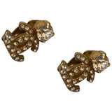 Chanel cc multicolour metal earrings