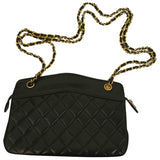 Chanel black leather handbag