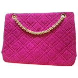 Chanel pink tweed handbag