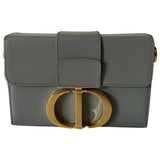 Dior 30 montaigne grey leather handbag
