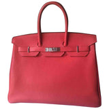 Hermès birkin 35 pink leather handbag