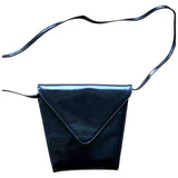 Bally black leather clutch bag