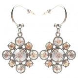 Chanel cc silver metal earrings