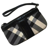 Burberry black cloth clutch bag