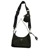 Prada re-edition black synthetic handbag