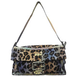 Fendi baguette multicolour pony-style calfskin handbag