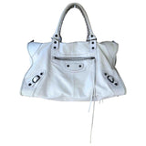 Balenciaga work white leather handbag