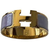 Hermès clic h purple gold plated bracelets