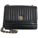 Chanel black leather handbag
