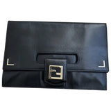 Fendi black leather handbag