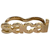 Sacai gold metal rings