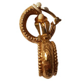 Dior gold metal earrings