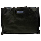 Prada etiquette black leather handbag