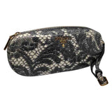 Prada grey cloth clutch bag