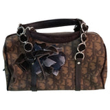 Dior brown cloth handbag