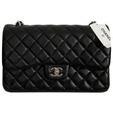 Chanel timeless/classique black leather handbag