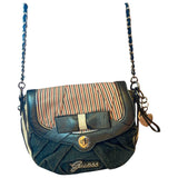 Guess blue cotton handbag