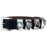 Alexander Mcqueen black leather bracelets