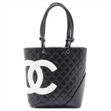 Chanel cambon black leather handbag