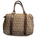 Fendi brown cloth handbag