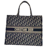 Dior book tote blue cloth handbag