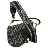Dior saddle blue cloth handbag