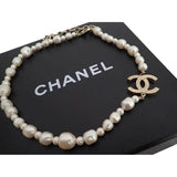 Chanel cc white metal necklaces