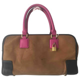 Loewe amazona multicolour suede handbag