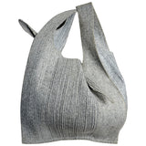 Pleats Please grey cloth handbag